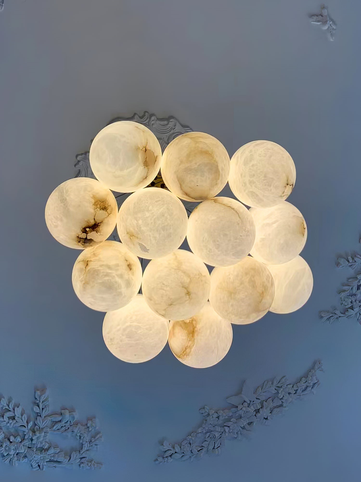 Lunar Alabaster Spherical Chandelier
