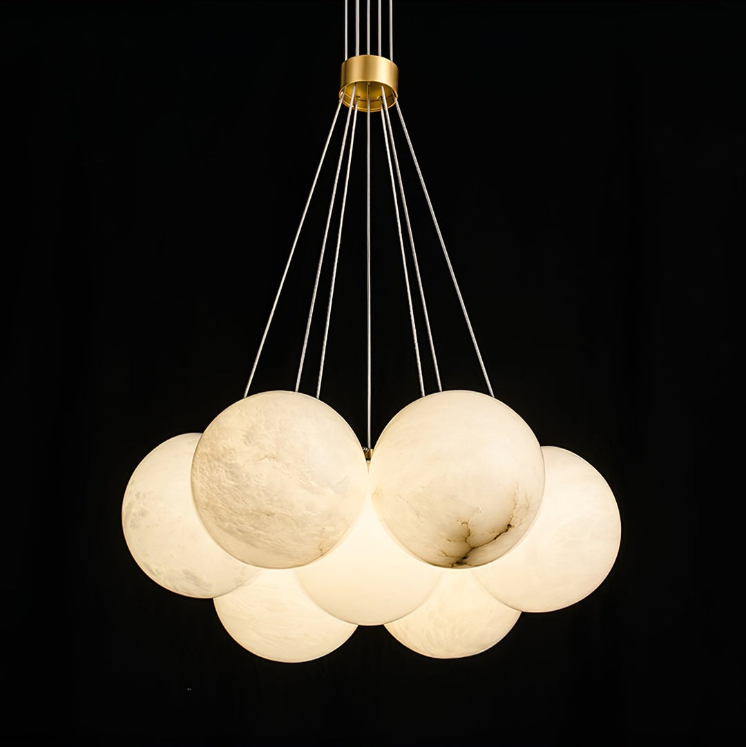 Lunar Alabaster Spherical Chandelier