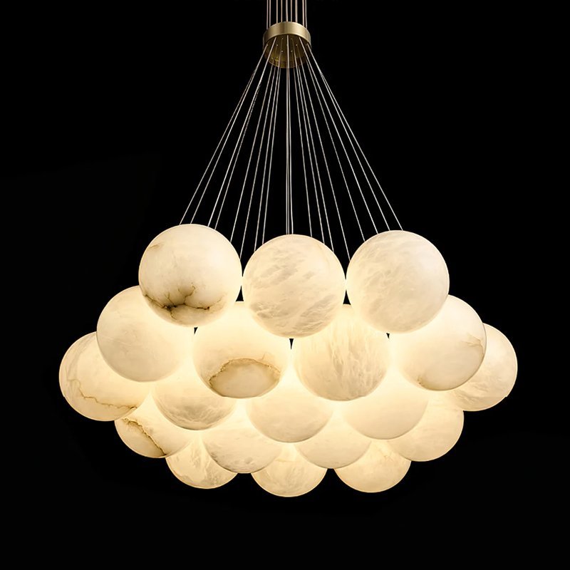 Lunar Alabaster Spherical Chandelier