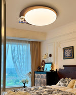 Lunar Buddy Ceiling Lamp — Modern Flush Mount with Astronaut Accent