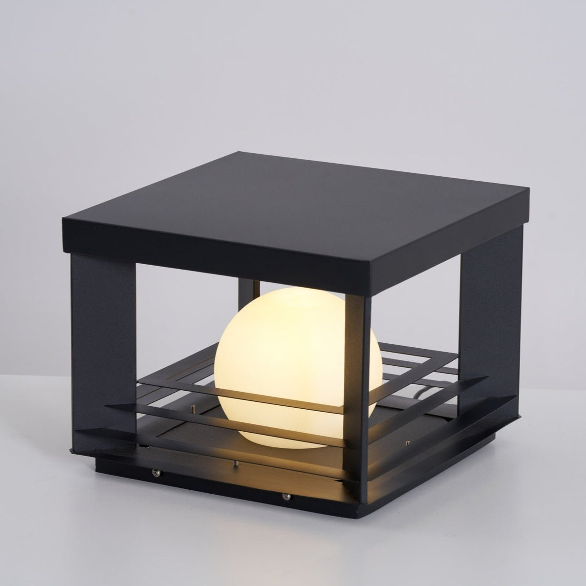 Lunar Crate Outdoor Table Lamp – Modern LED Garden Light