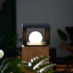 Lunar Crate Outdoor Table Lamp – Modern LED Garden Light