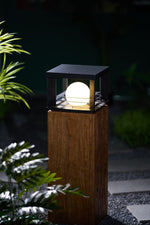 Lunar Crate Outdoor Table Lamp – Modern LED Garden Light
