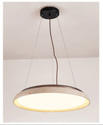 Lunar Disc Travertine Pendant Light – Modern Natural Stone Ceiling Lamp