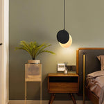 Lunar Eclipse LED Pendant Light – Modern Minimalist Ceiling Lamp for Bedroom & Dining Room