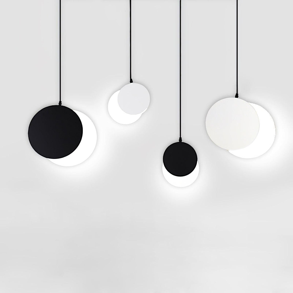 Lunar Eclipse LED Pendant Light – Modern Minimalist Ceiling Lamp for Bedroom & Dining Room