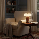 Lunara Marble Table Lamp with Opaline Glass Shade