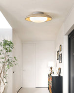 Lunara Yellow Travertine Ceiling Light — Modern Flush Mount LED Lamp