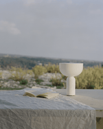 Lunara Marble Table Lamp with Opaline Glass Shade