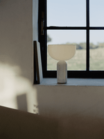 Lunara Marble Table Lamp with Opaline Glass Shade