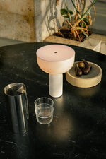 Lunara Marble Table Lamp with Opaline Glass Shade