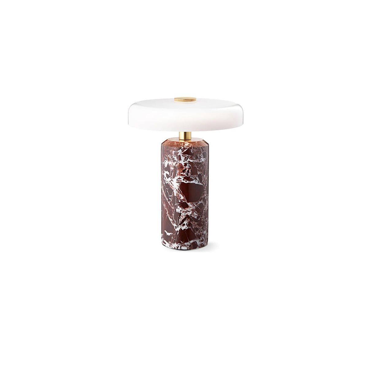 Lunara Marble Table Lamp with Opaline Glass Shade