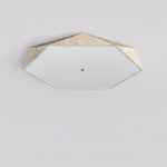 Lunarc Stone Flush Mount Ceiling Light in Yellow Travertine