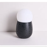 Lunare Table Lamp with Travertine Base – Modern LED Accent Light