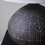 Lunari Etch Ceramic Table Lamp with Drum Shade