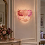 Lunaria Disc Glass Wall Sconce – Handcrafted Murano Glass, Nickel Finish