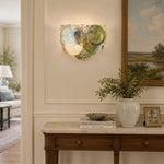 Lunaria Disc Glass Wall Sconce – Handcrafted Murano Glass, Nickel Finish