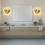 Lunaria Disc Glass Wall Sconce – Handcrafted Murano Glass, Nickel Finish