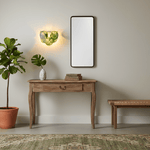 Lunaria Disc Glass Wall Sconce – Handcrafted Murano Glass, Nickel Finish