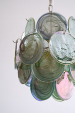 Lunaria Disc Glass Chandelier – Handcrafted Murano Glass Pendant Light