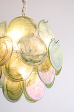 Lunaria Disc Glass Chandelier – Handcrafted Murano Glass Pendant Light