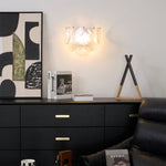 Lunaria Disc Glass Wall Sconce – Handcrafted Murano Glass, Nickel Finish