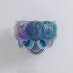 Lunaria Disc Glass Wall Sconce – Handcrafted Murano Glass, Nickel Finish
