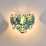 Lunaria Disc Glass Wall Sconce – Handcrafted Murano Glass, Nickel Finish