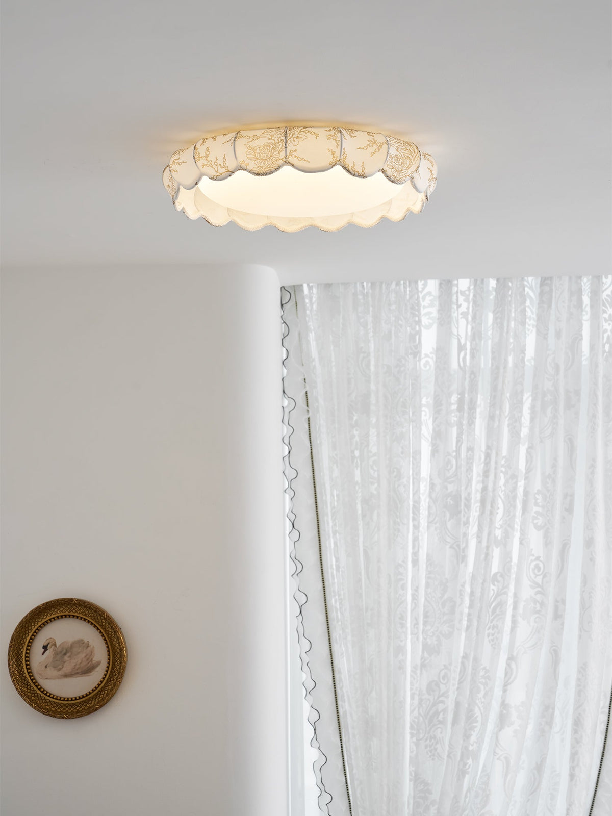Lunaria Veil Flush Mount Ceiling Light – Modern Designer LED Lamp