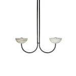 Lunaris Duo Alabaster Pendant Light – Modern Minimalist LED Chandelier