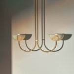 Lunaris Duo Alabaster Pendant Light – Modern Minimalist LED Chandelier
