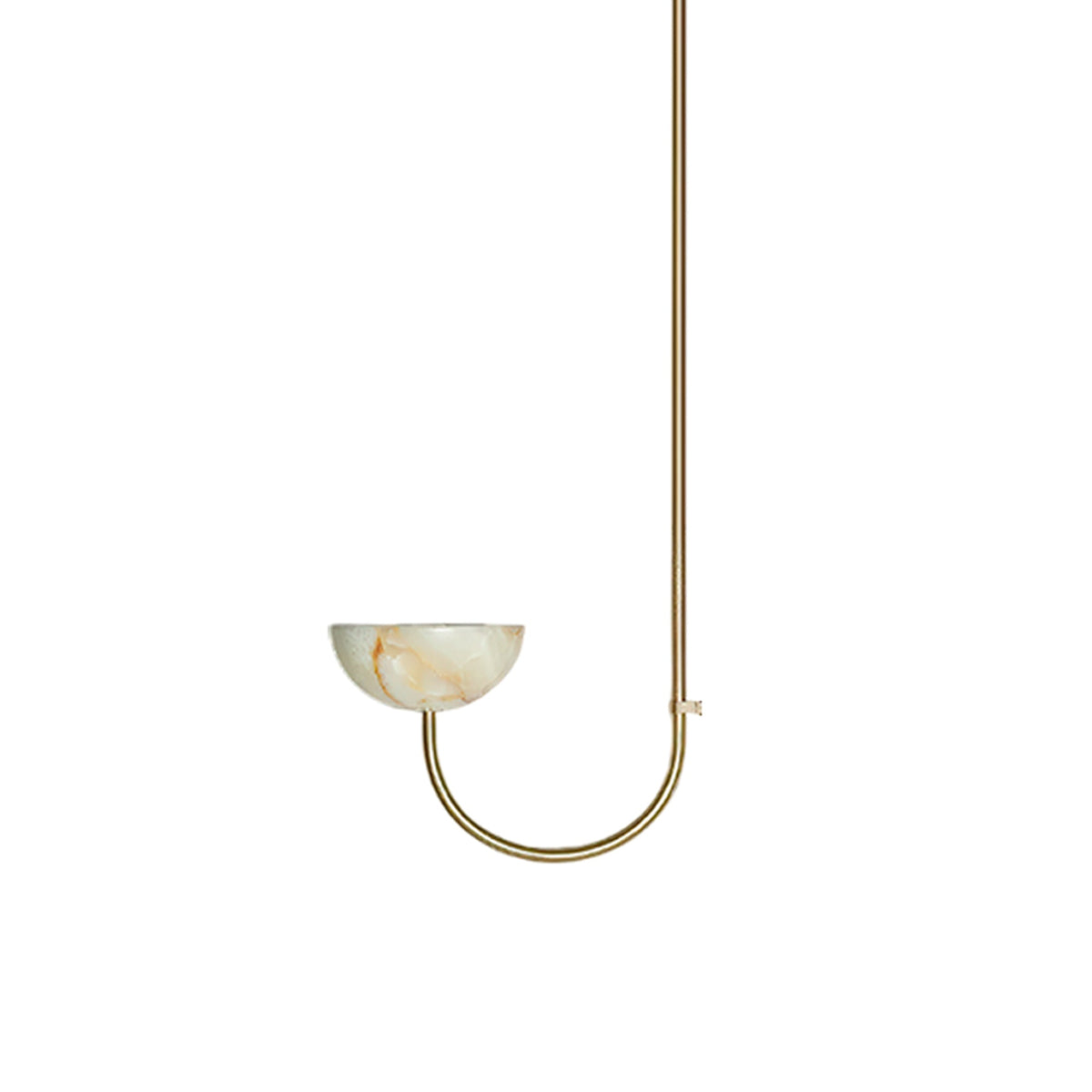 Lunaris Duo Alabaster Pendant Light – Modern Minimalist LED Chandelier