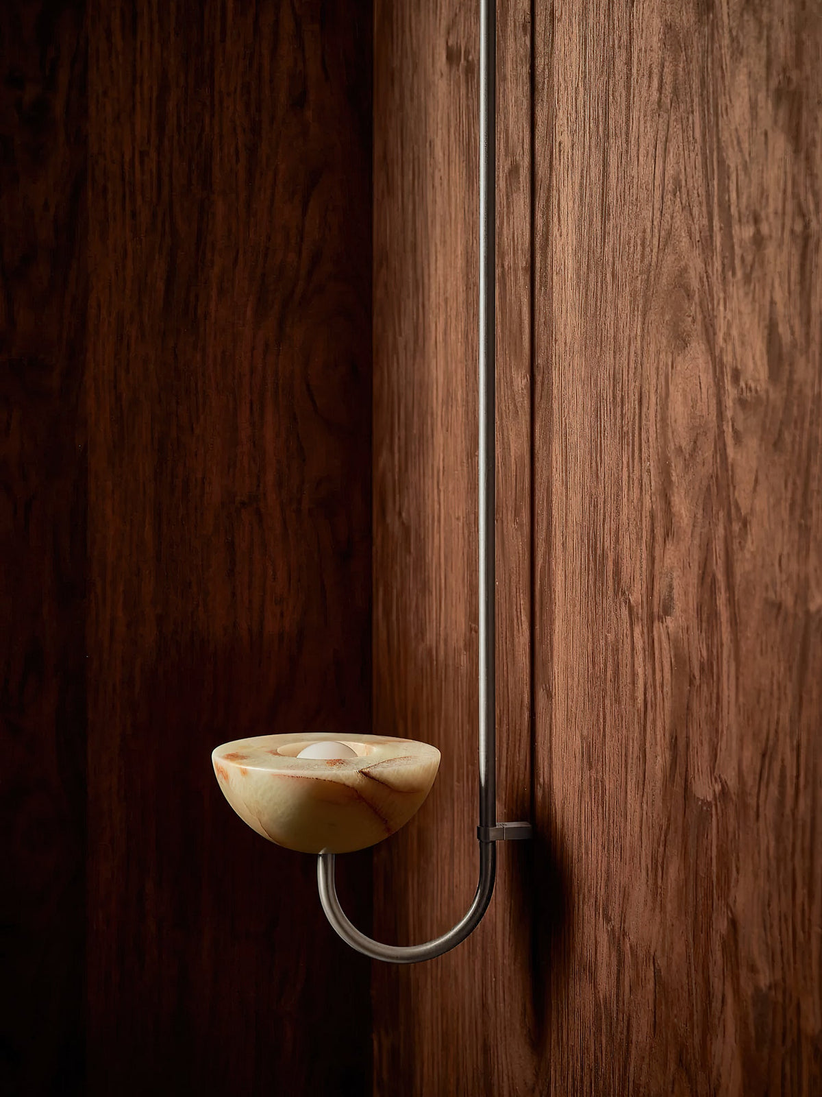 Lunaris Duo Alabaster Pendant Light – Modern Minimalist LED Chandelier