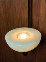 Lunaris Duo Alabaster Pendant Light – Modern Minimalist LED Chandelier