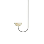 Lunaris Duo Alabaster Pendant Light – Modern Minimalist LED Chandelier