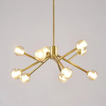 Lunaris Branch Chandelier — Sculptural Brass & Glass Pendant Light