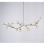 Lunaris Branch Chandelier — Sculptural Brass & Glass Pendant Light