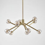 Lunaris Branch Chandelier — Sculptural Brass & Glass Pendant Light