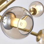 Lunaris Branch Chandelier — Sculptural Brass & Glass Pendant Light