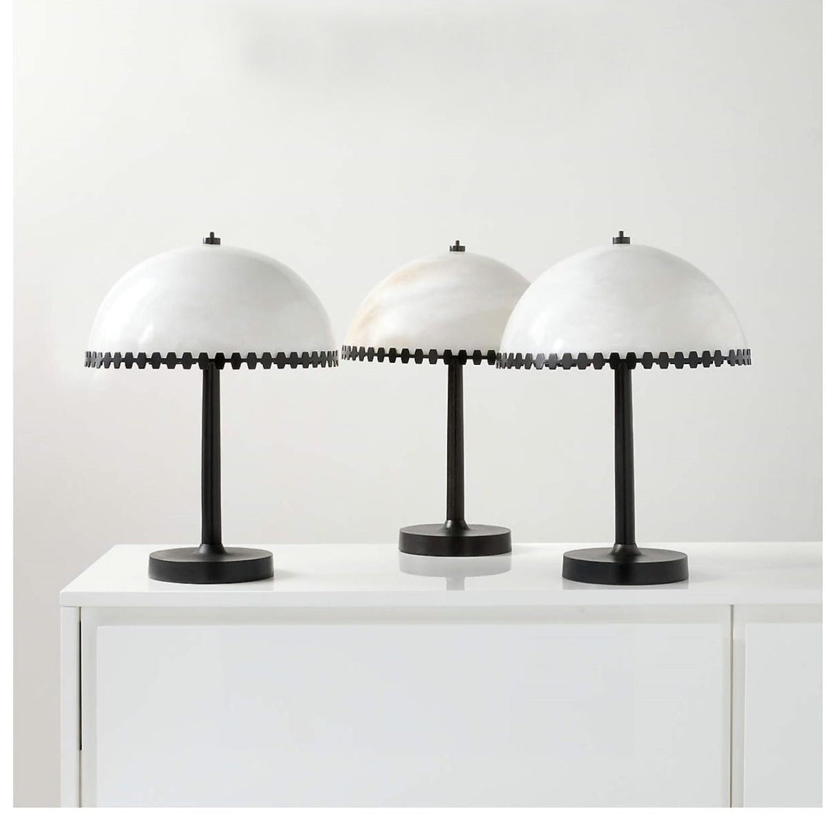 Lunarra Dome Alabaster Table Lamp – Modern Bedside & Living Room Lighting