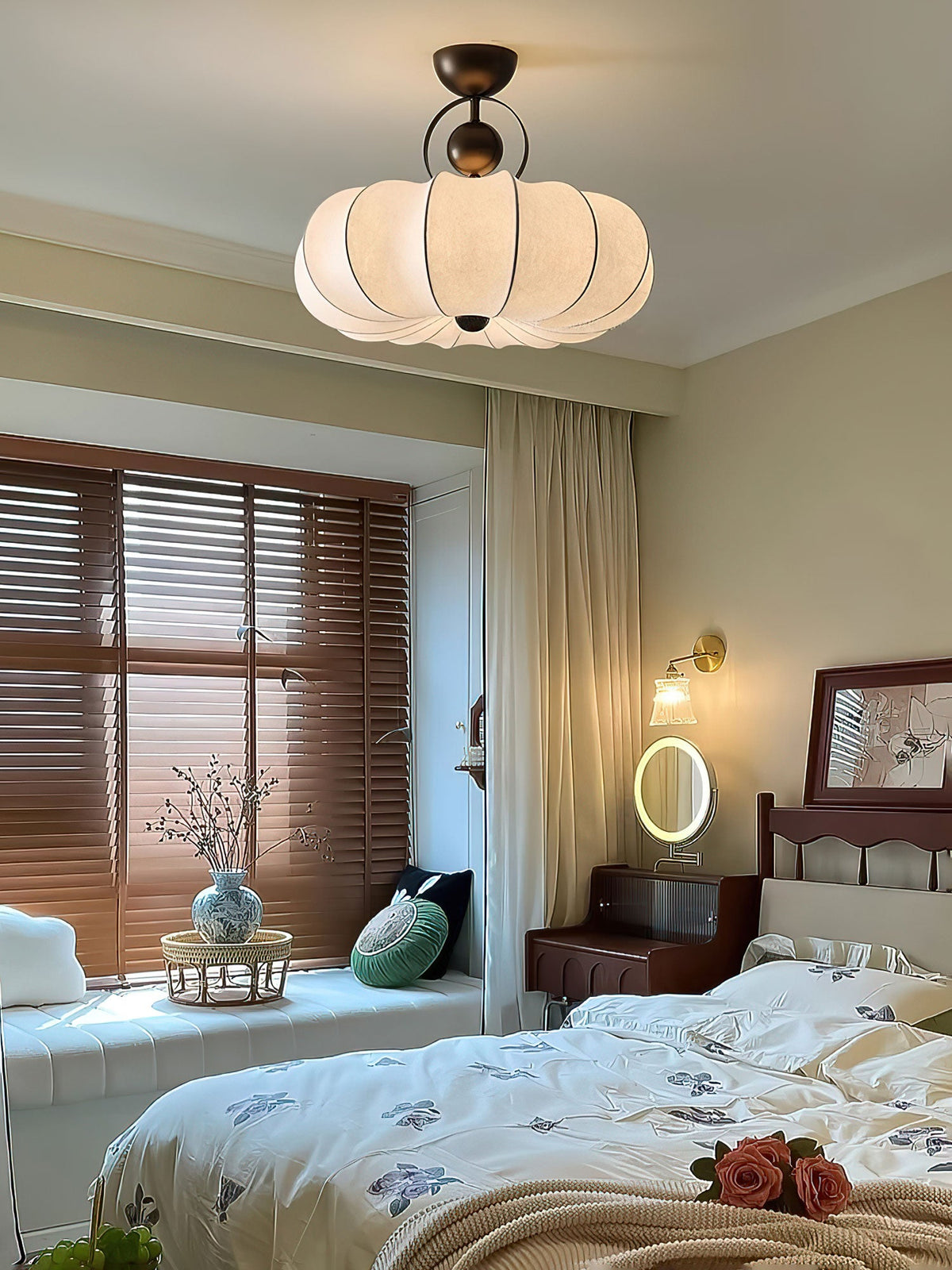 Lunelle Cloud Silk Ceiling Light – Sculptural Flush Mount for Modern Interiors