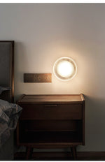 Luno Ribbed Glass LED Wall Sconce in Brass for Modern Interiors