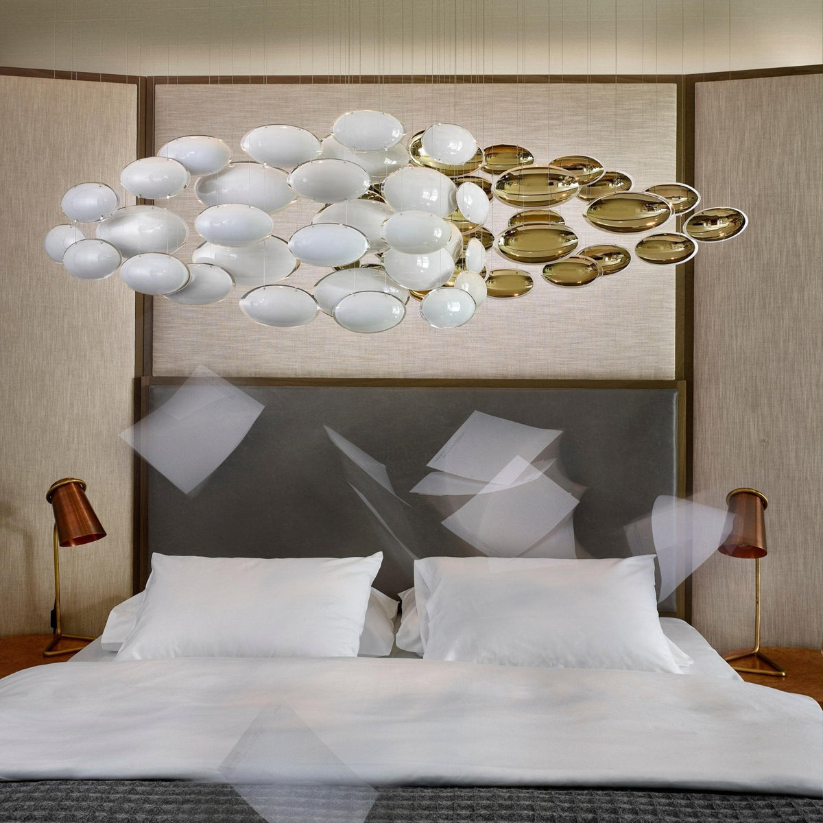 Lustre Bowl Collection Modern Crystal Glass Chandelier