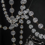 Strand Necklace Chandelier — Modern Gold & Acrylic LED Pendant Light