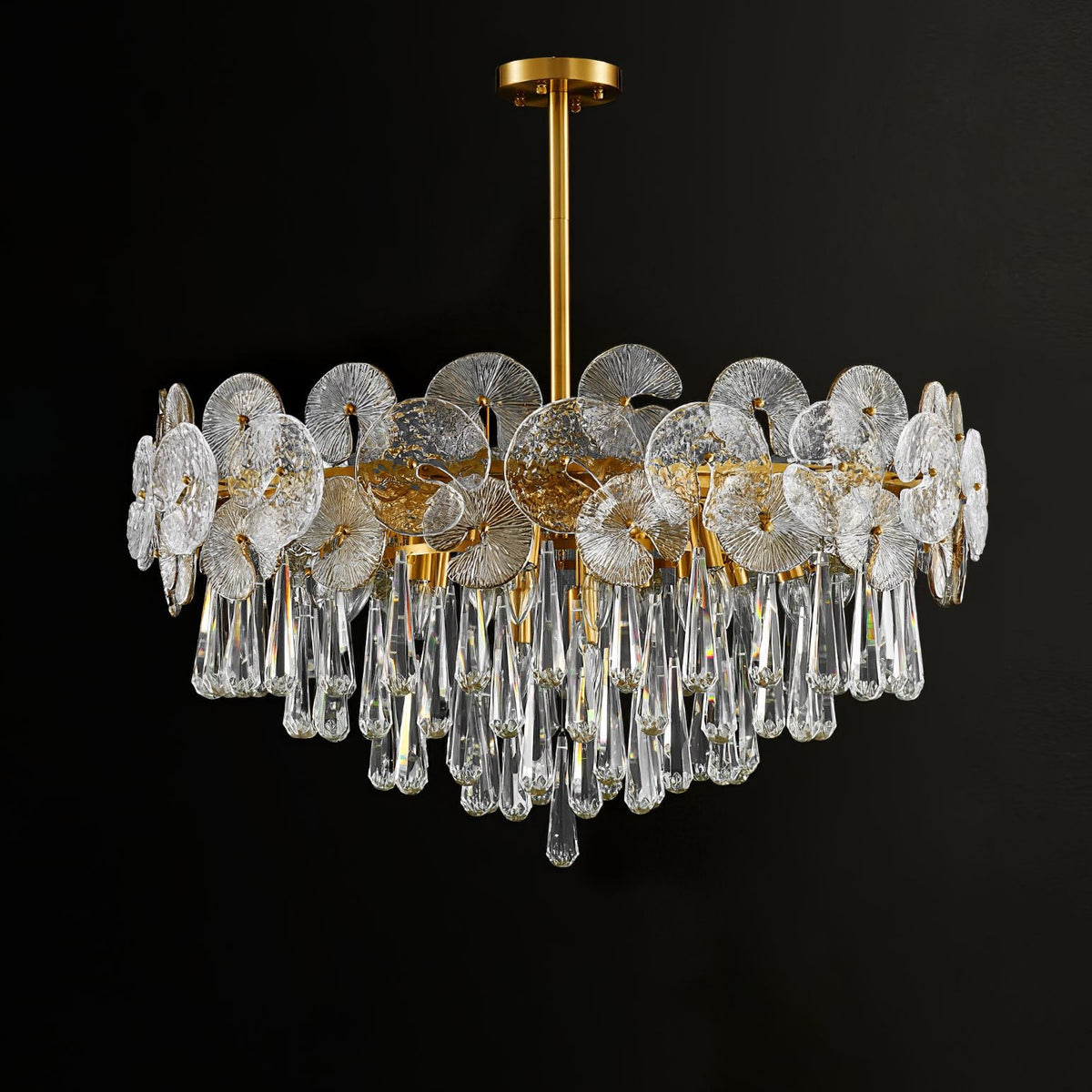 Luxurious Droplet Copper Chandelier