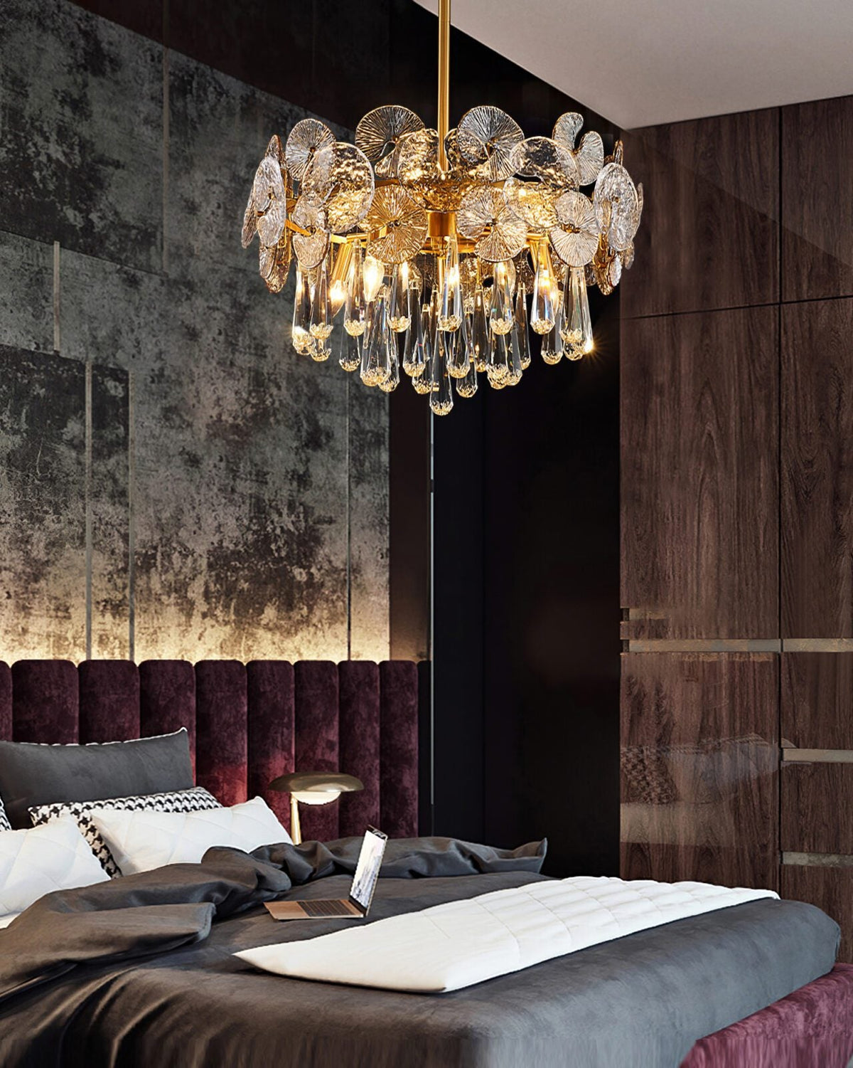 Luxurious Droplet Copper Chandelier