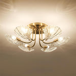 luxury-shell-brass-ceiling-lamp