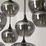 Modern Restaurant Glass Combination Industrial Style Chandelier