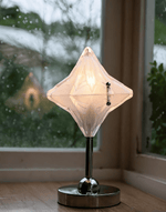 Lyra Star Table Lamp – Modern Glass Diffuser with Chrome Base for Bedside & Living Room
