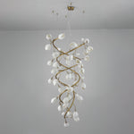 Lysandra Cascade Staircase Chandelier in Gold and Ceramic